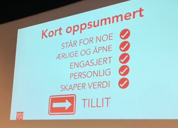 Astrid Valen-Utvik oppsummerer hva som skaper tillit i sosiale medier