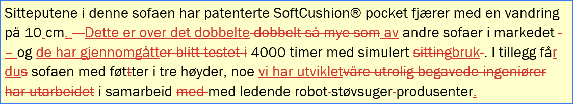 Eksempel på språkvask
