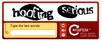 Eksempel på captcha